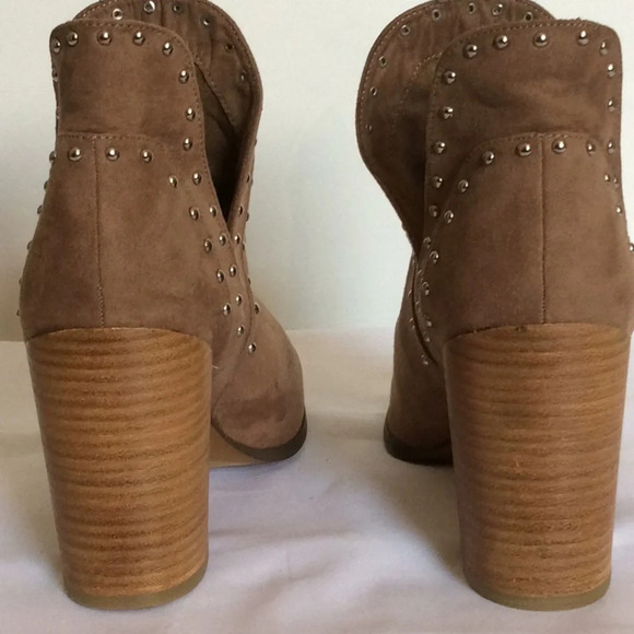 NWT Report Tan Studded Open-Toe Booties Size 10 - Picture 6 of 10